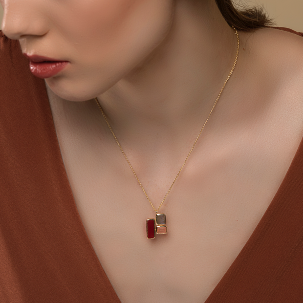 Sunder necklace - red