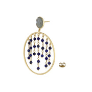 Rini Beaded Hoop Earrings - Lapis Lazuli