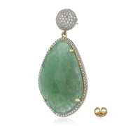 Glamorous Chandelier Earrings - Green Aventurine