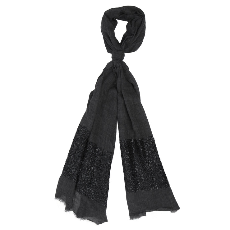 Black sequin scarf