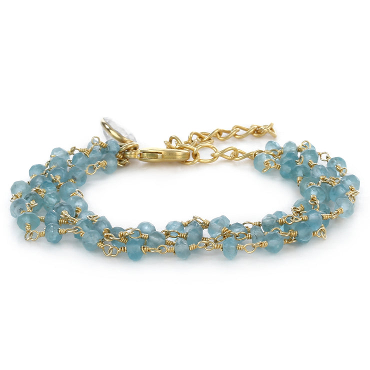 Beaded bracelet - aquamarine