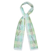 Chequered charm stole - mint green