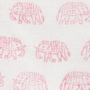 Elephant blockprint scarf - rose pink