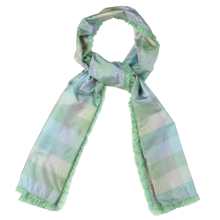 Chequered charm stole - mint green