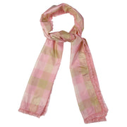 Chequered charm stole - flamingo pink