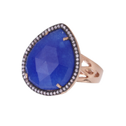 Statement lapis lazuli ring
