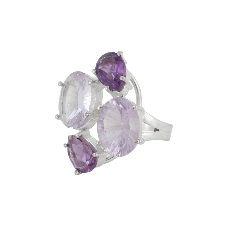 Cocktail amethyst ring