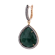String drop hook earrings - jade