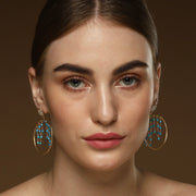 Rini Beaded Hoop Earrings - Turquoise